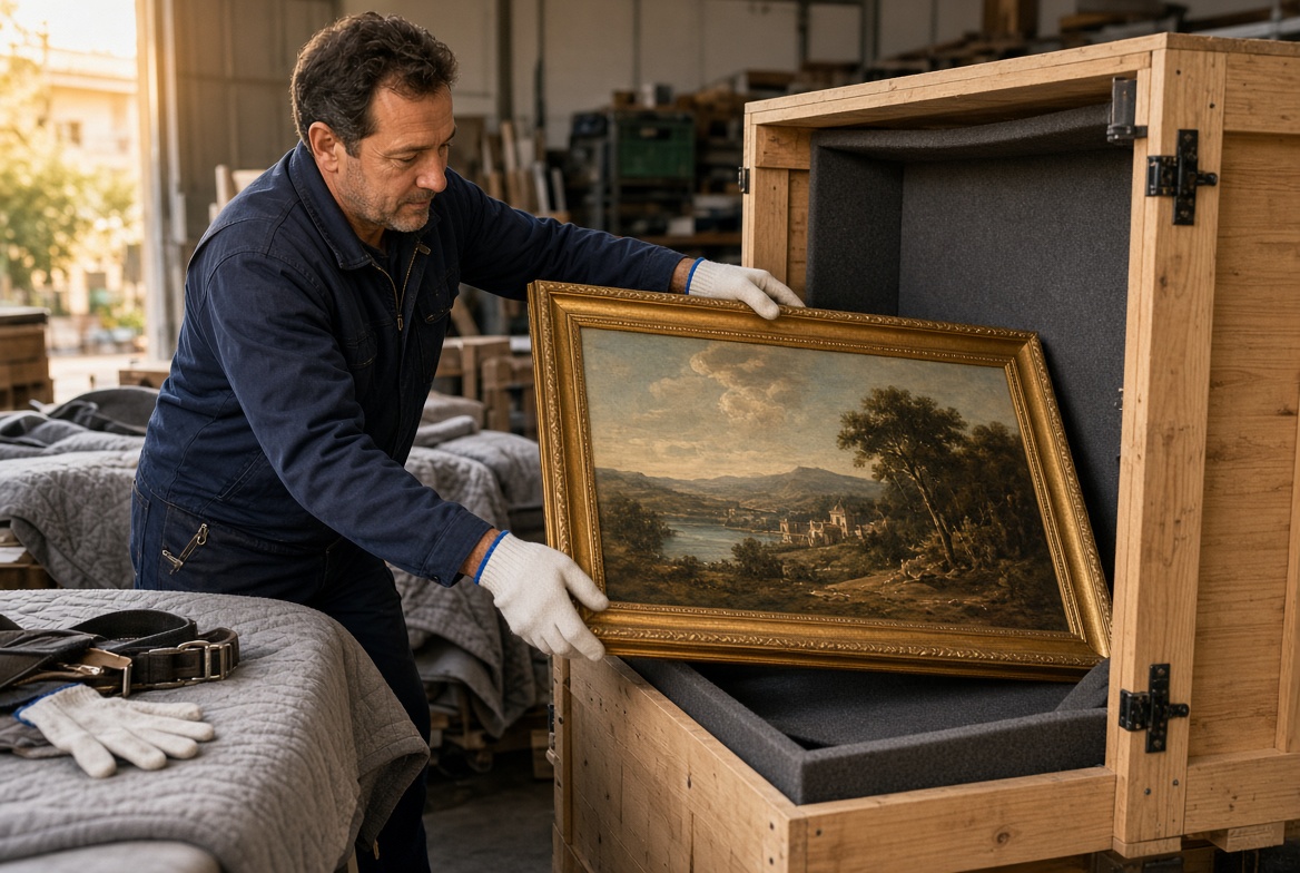 Conditionnement muséal d’un tableau pour un transport d’œuvre d’art TRANS BOK